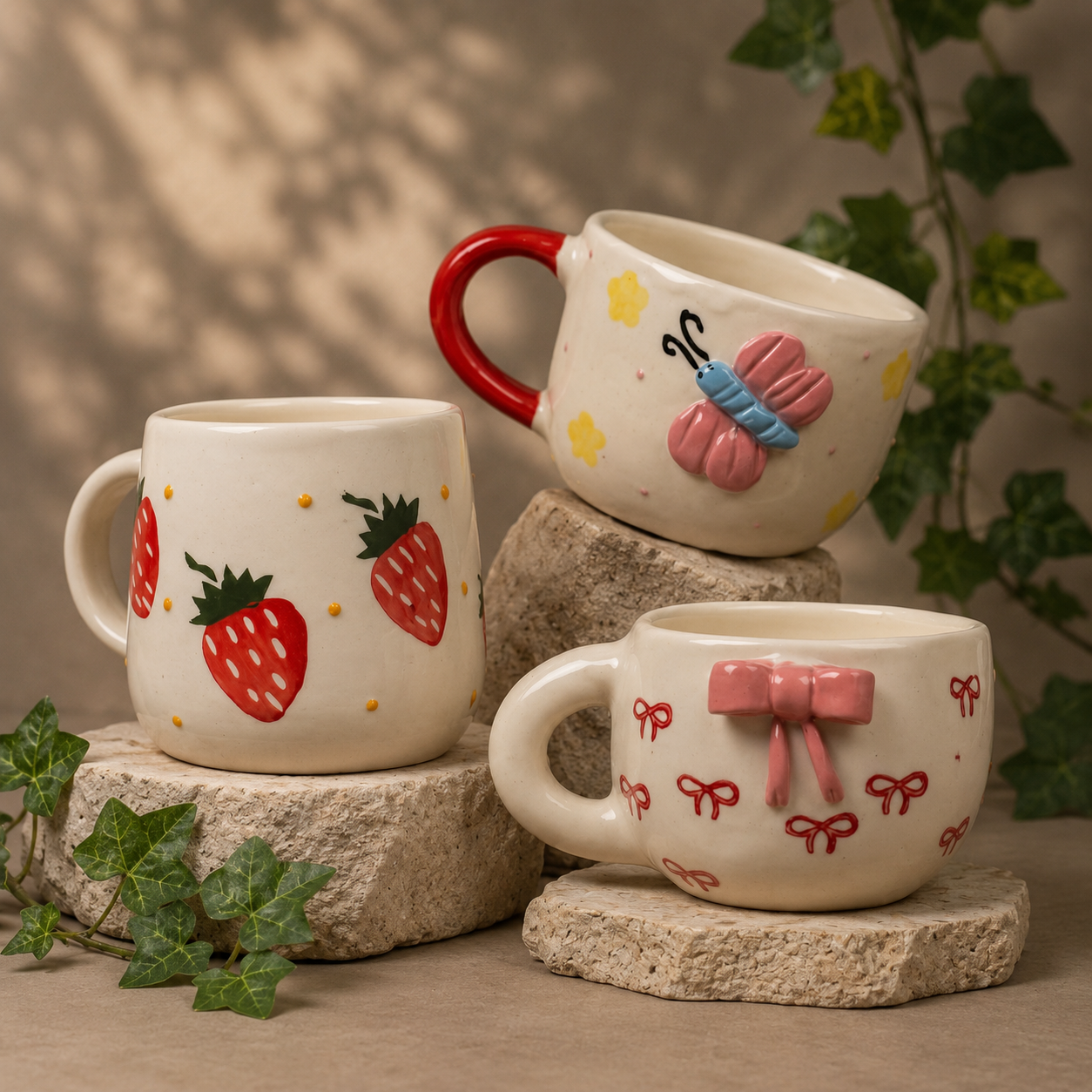 The Aesthetic Mugs Combo AB (Set of 3)