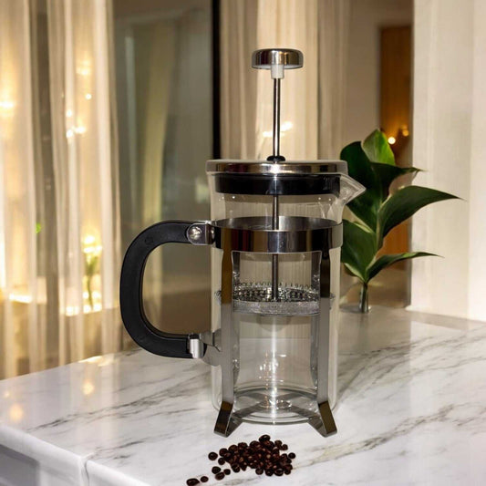 Elegant Glass French Press with Ergonomic Round Grip (600 ml)