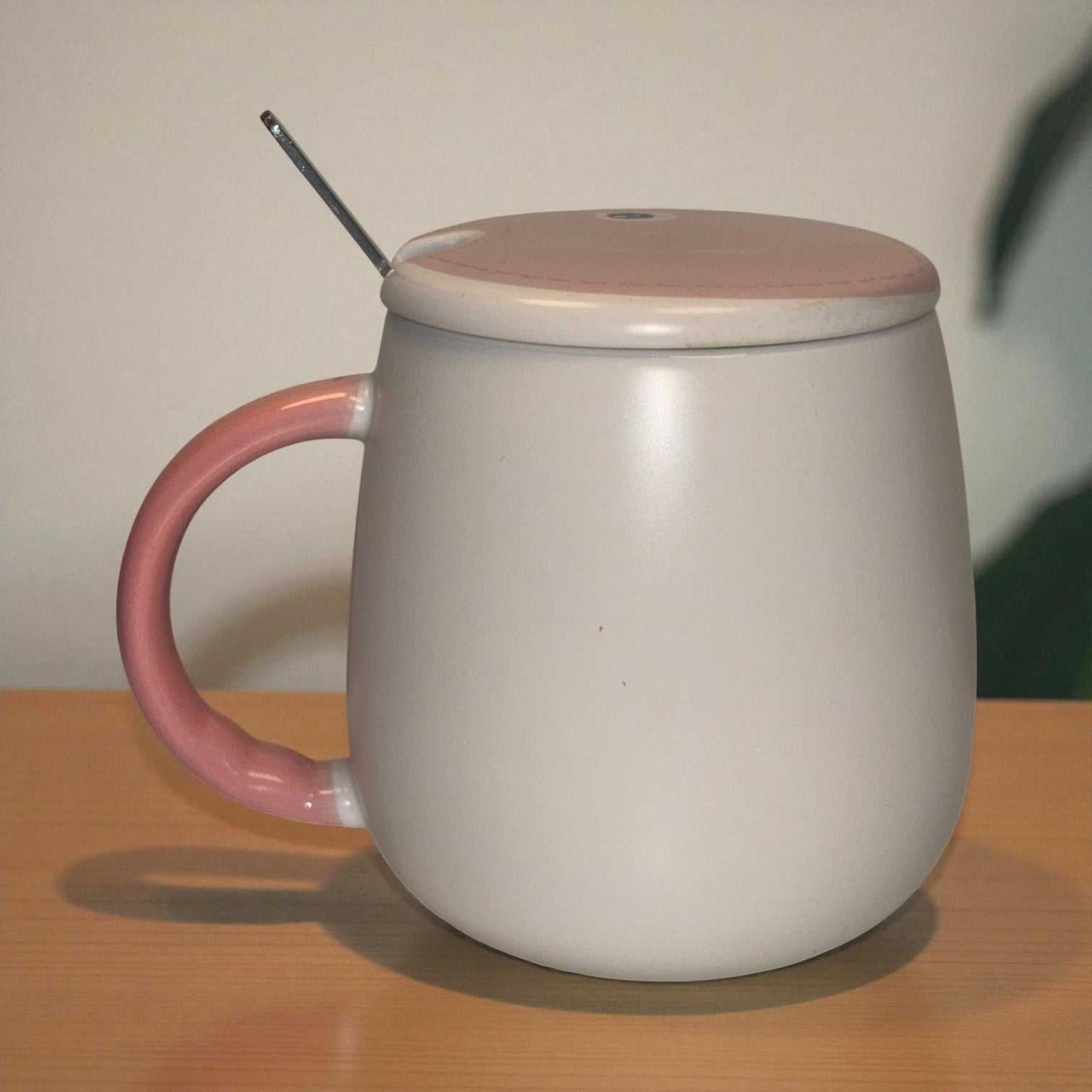 Pastel Roar Ceramic Mug (With Spoon and Lid)