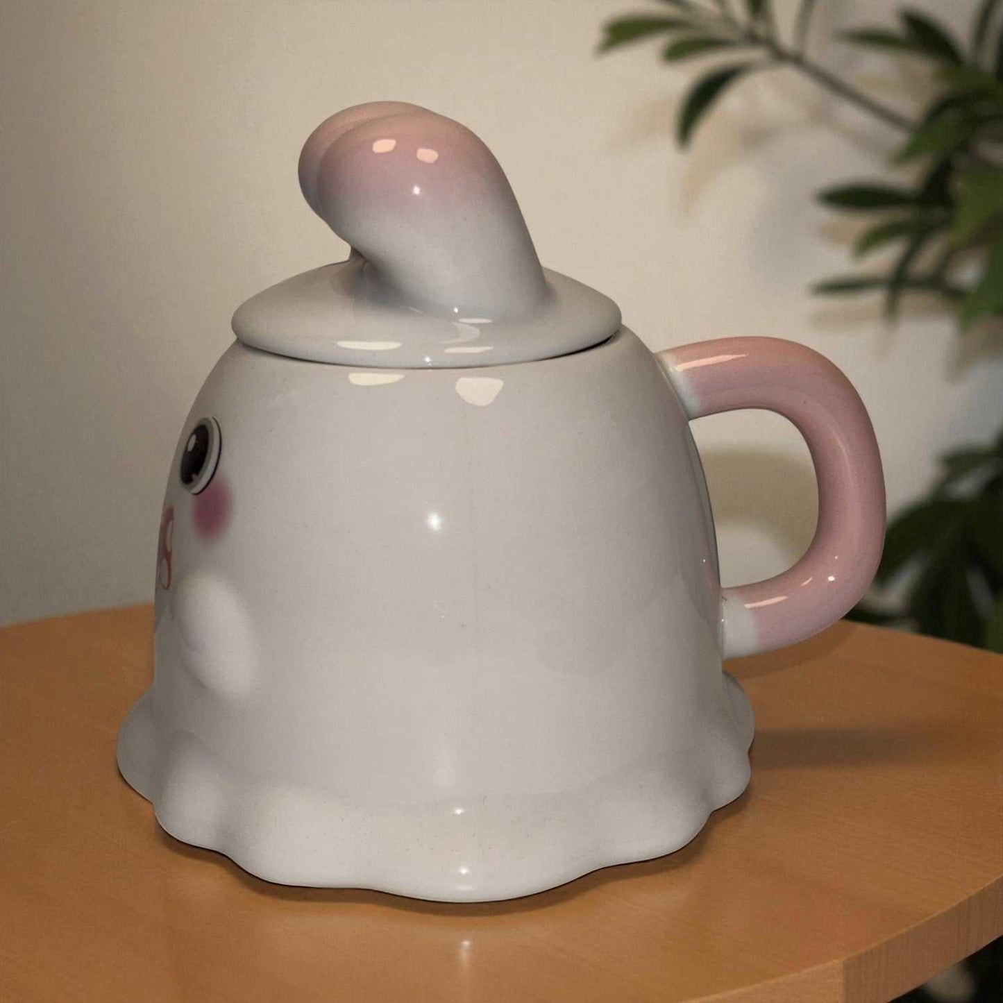 Sugar Snug Ceramic Mug (With Lid) - White