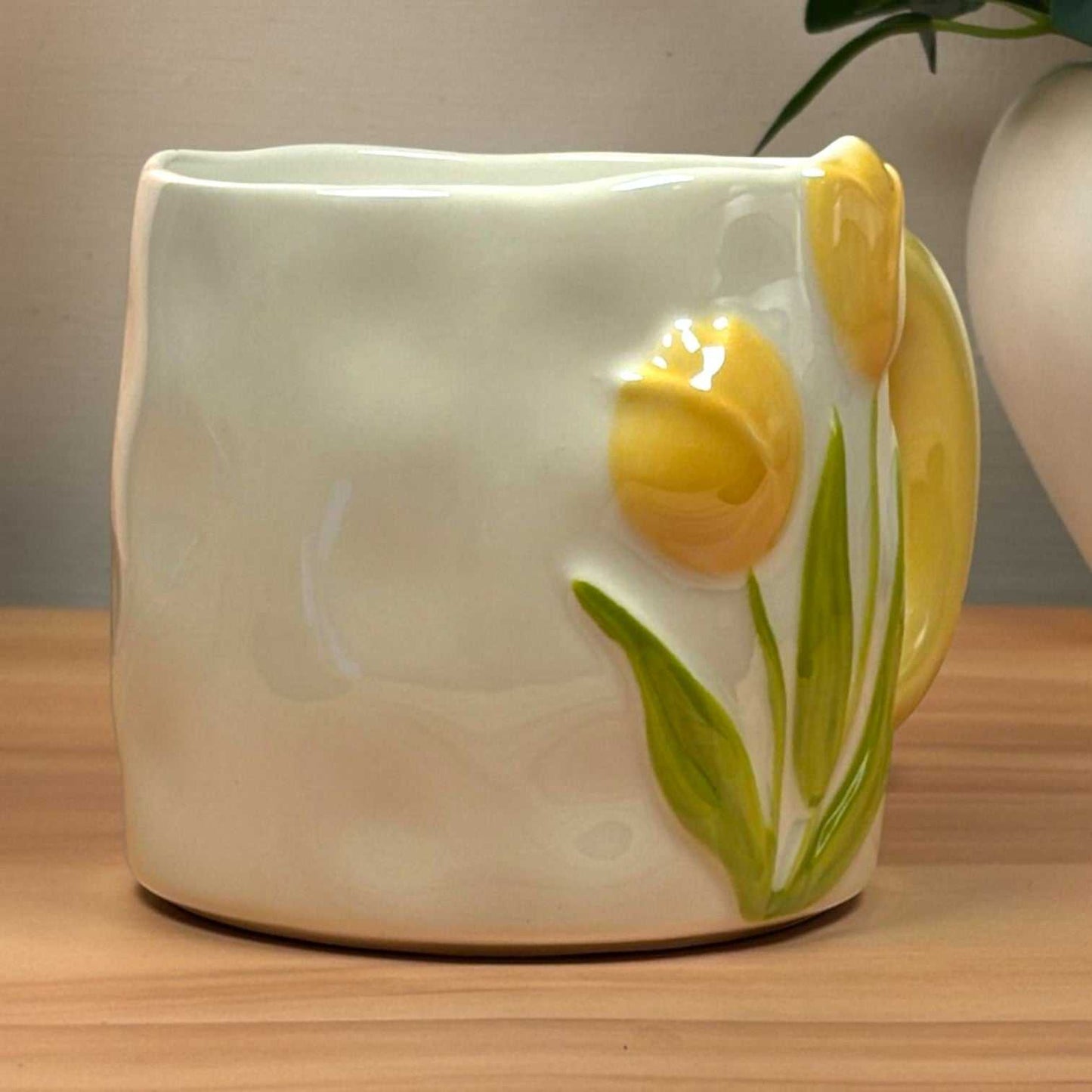 Tulip Meadow Ceramic Mug - Yellow