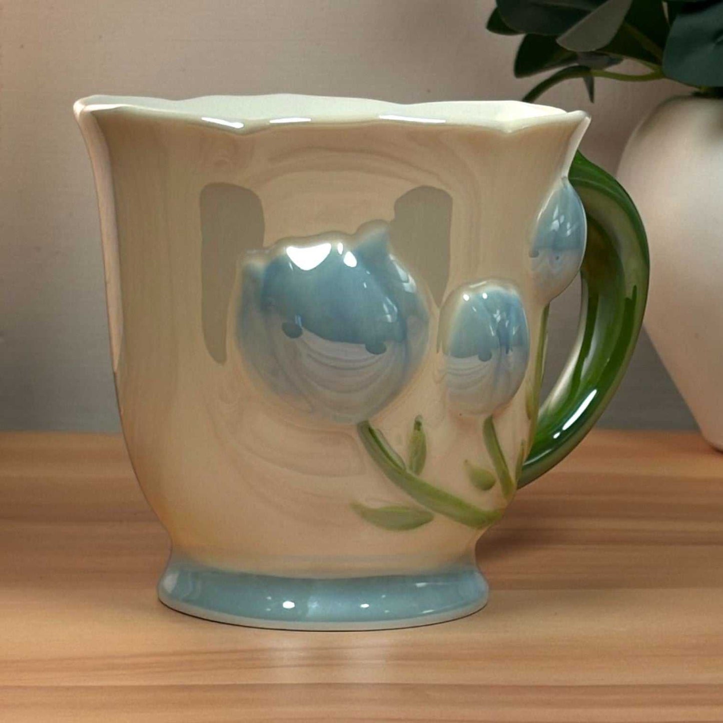 Tulip Buds Ceramic Mug - Blue