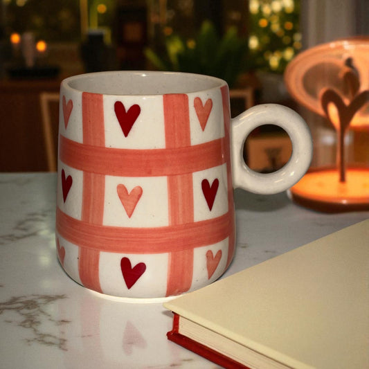 Heart Lattice Ceramic Cup