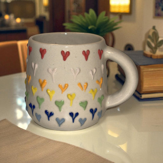 Palette Hearts Ceramic Cup