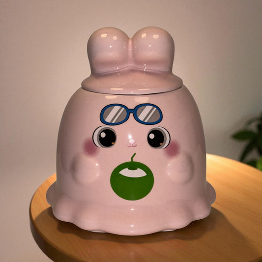 Sugar Snug Ceramic Mug (With Lid) - Pink