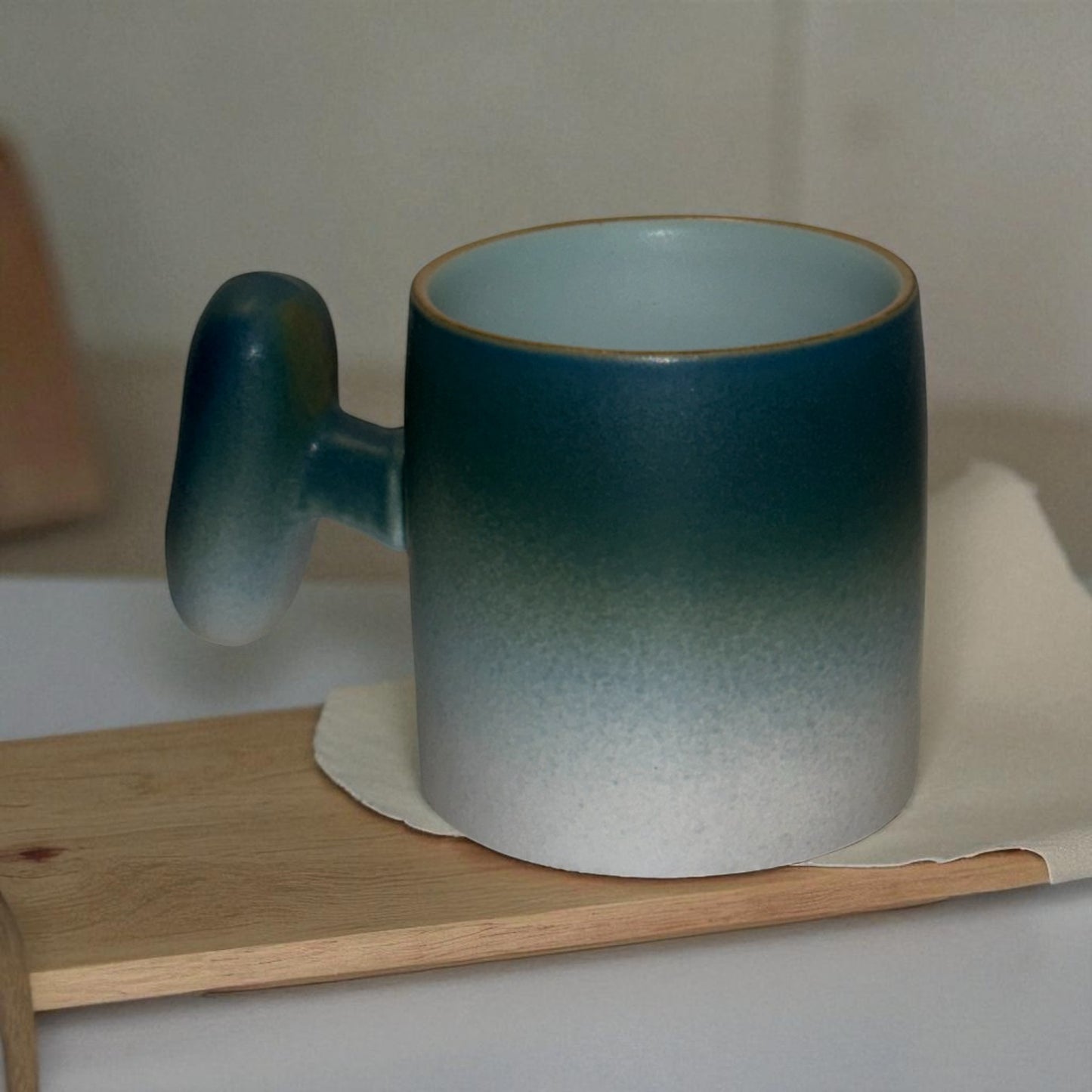 Wabi Fade Demitasse Cup (80 ml Espresso Cup) - Set - Green and White