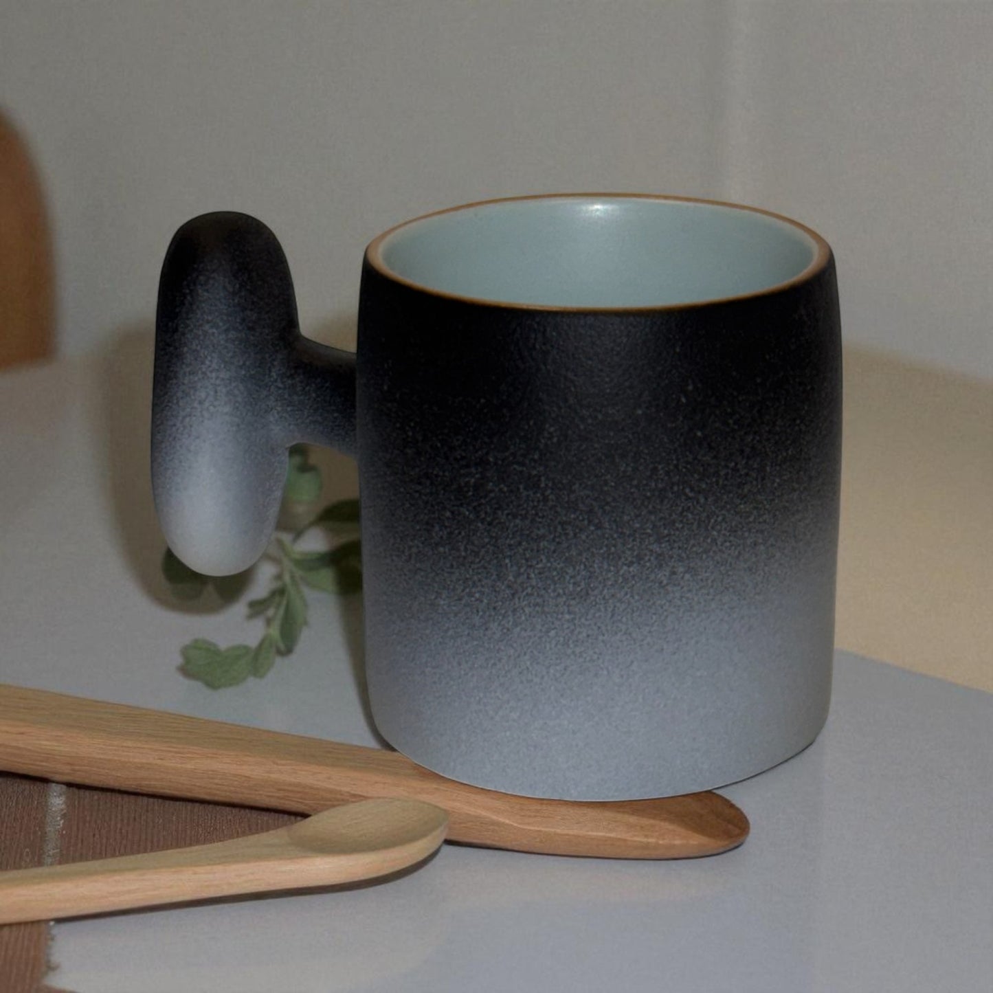 Wabi Fade Demitasse Cup (80 ml Espresso Cup) - Black and White