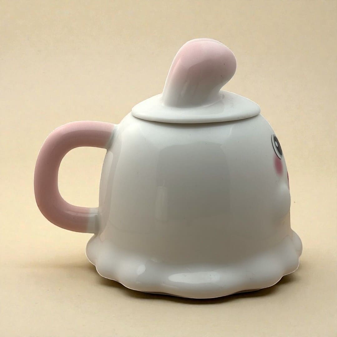 Sugar Snug Ceramic Mug (With Lid) - White