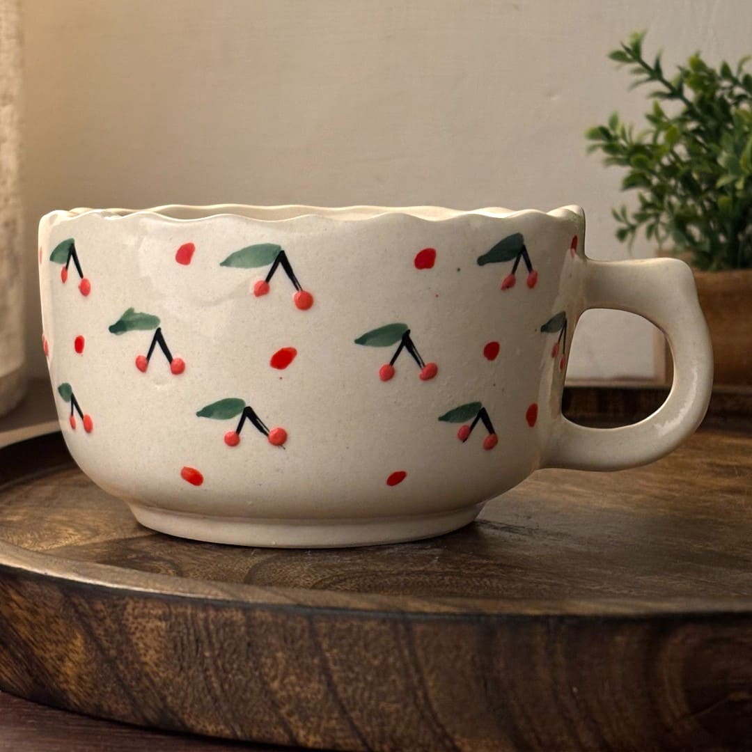 Cherry Bliss Ceramic Cup