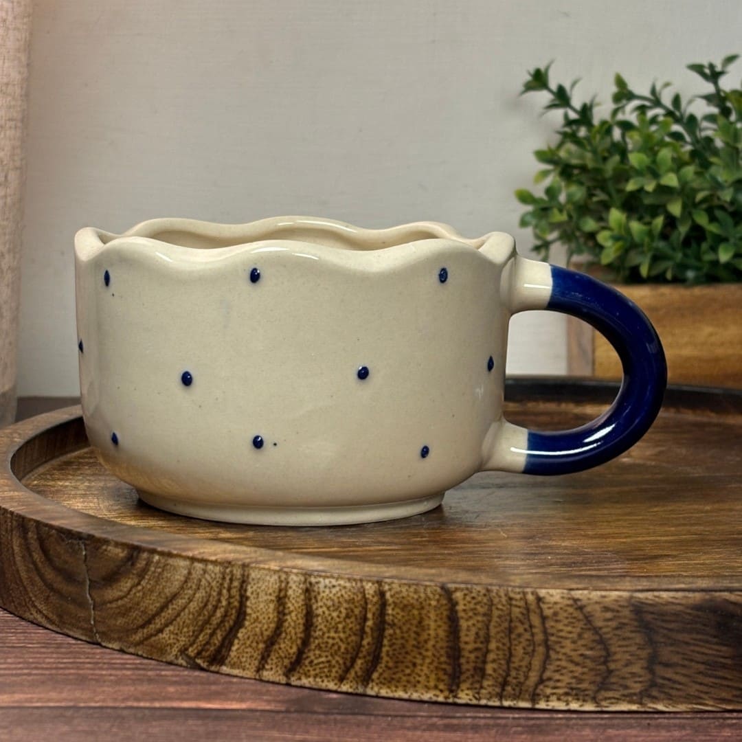 Blue Bow Ceramic Mug