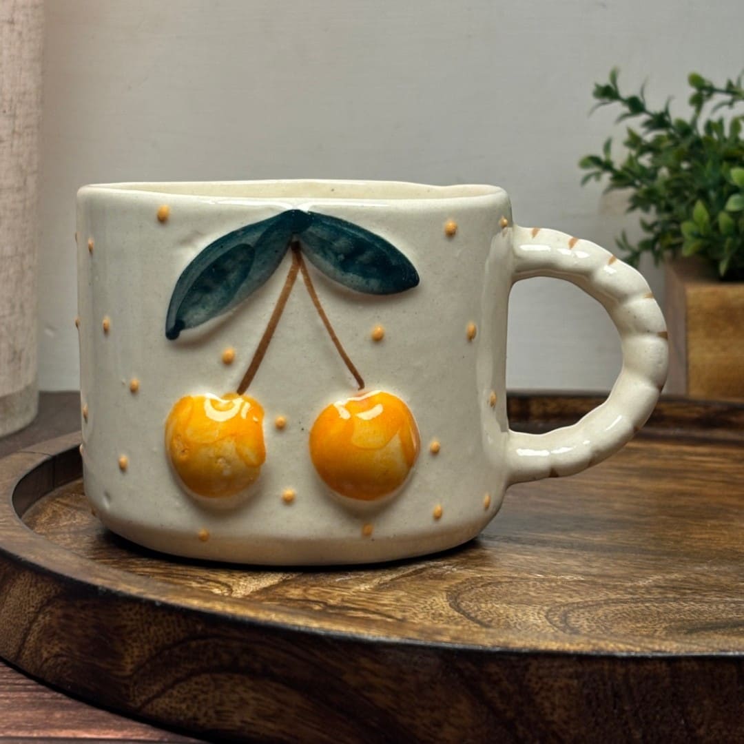 Cherry Charm Ceramic Mug