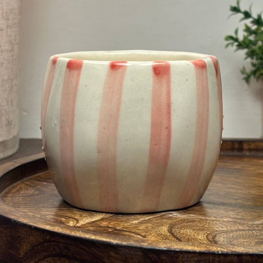 Strawberry Stripes Ceramic Mug