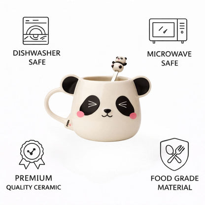 Moodie Panda Ceramic Mug (With Spoon) - The Wink