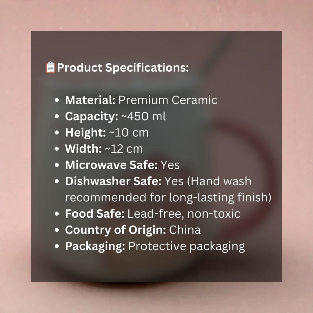 Pastel Roar Ceramic Mug (With Spoon and Lid)