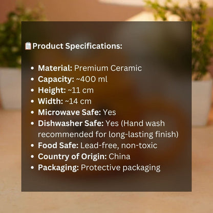 Mellow Bear Ceramic Mug (With Spoon and Lid) - Amber