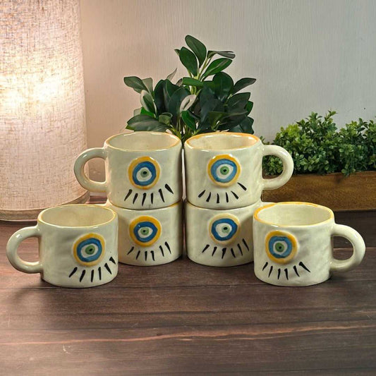 Guardian Gaze Ceramic Mug - Set of 6