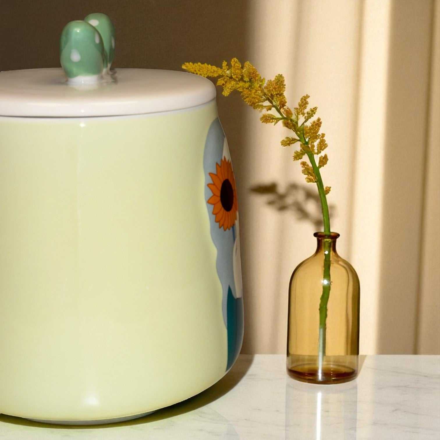 Serene Savage Ceramic Cup (With Spoon and Lid)