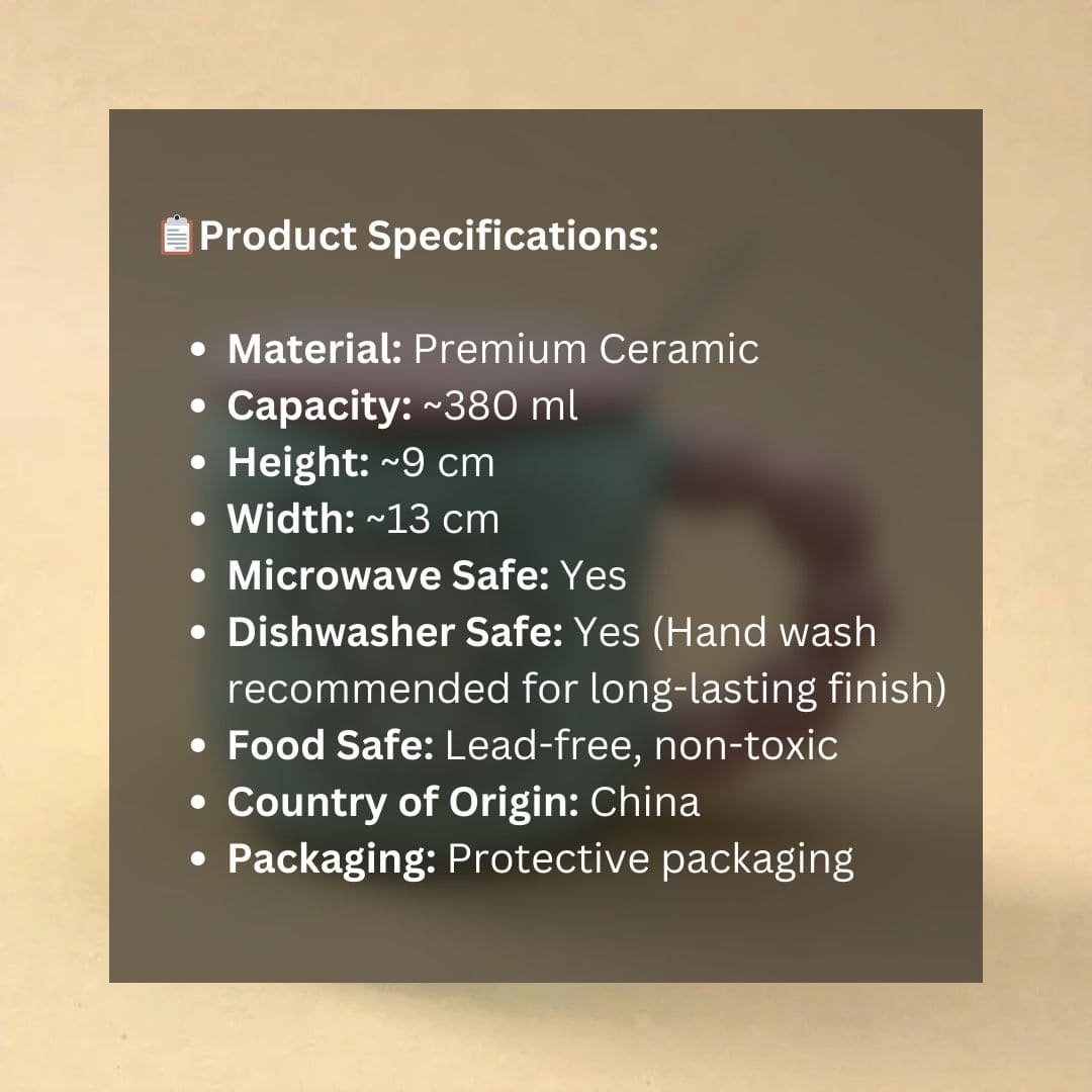 Pastel Pup Ceramic Mug (With Spoon and Lid) - Blue