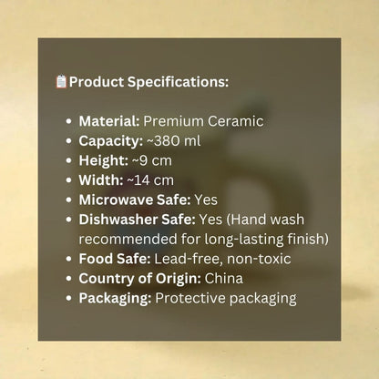 Tiny Greets Ceramic Mug (With Spoon and Lid) - Duck