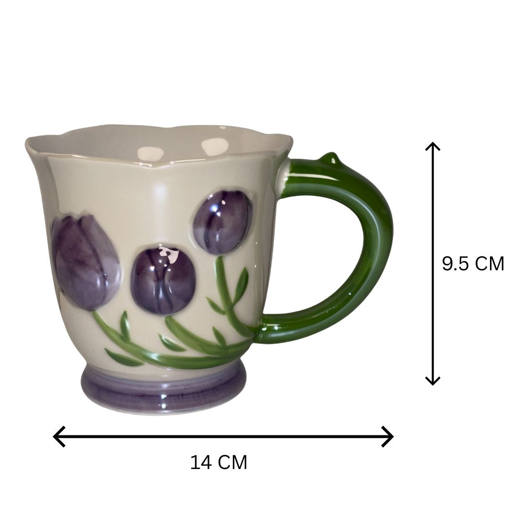 Tulip Buds Ceramic Mug - Violet