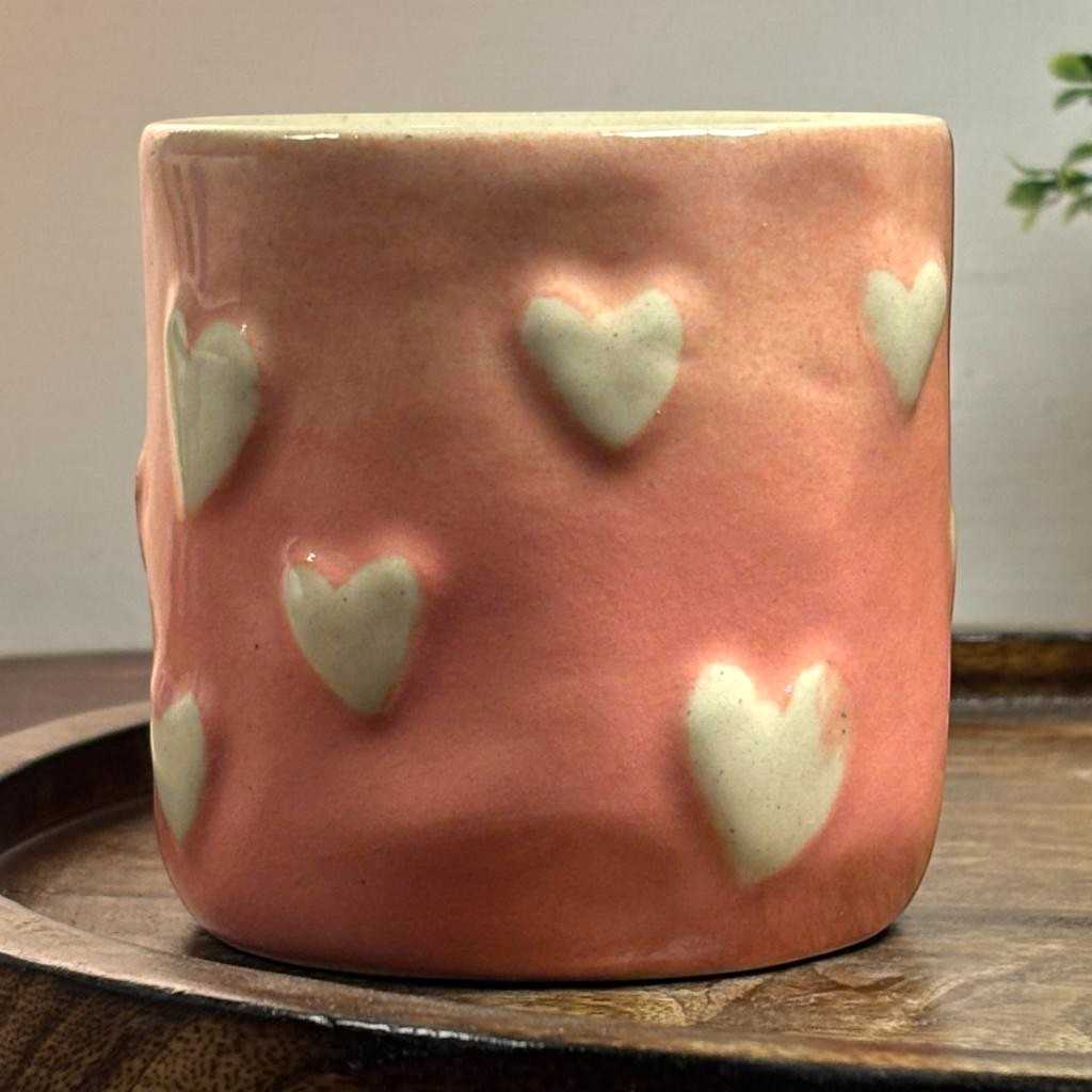 Puffy Hearts Ceramic Mug