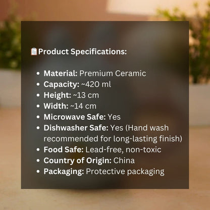 Blush Bunny Ceramic Mug (With Lid) - Blue