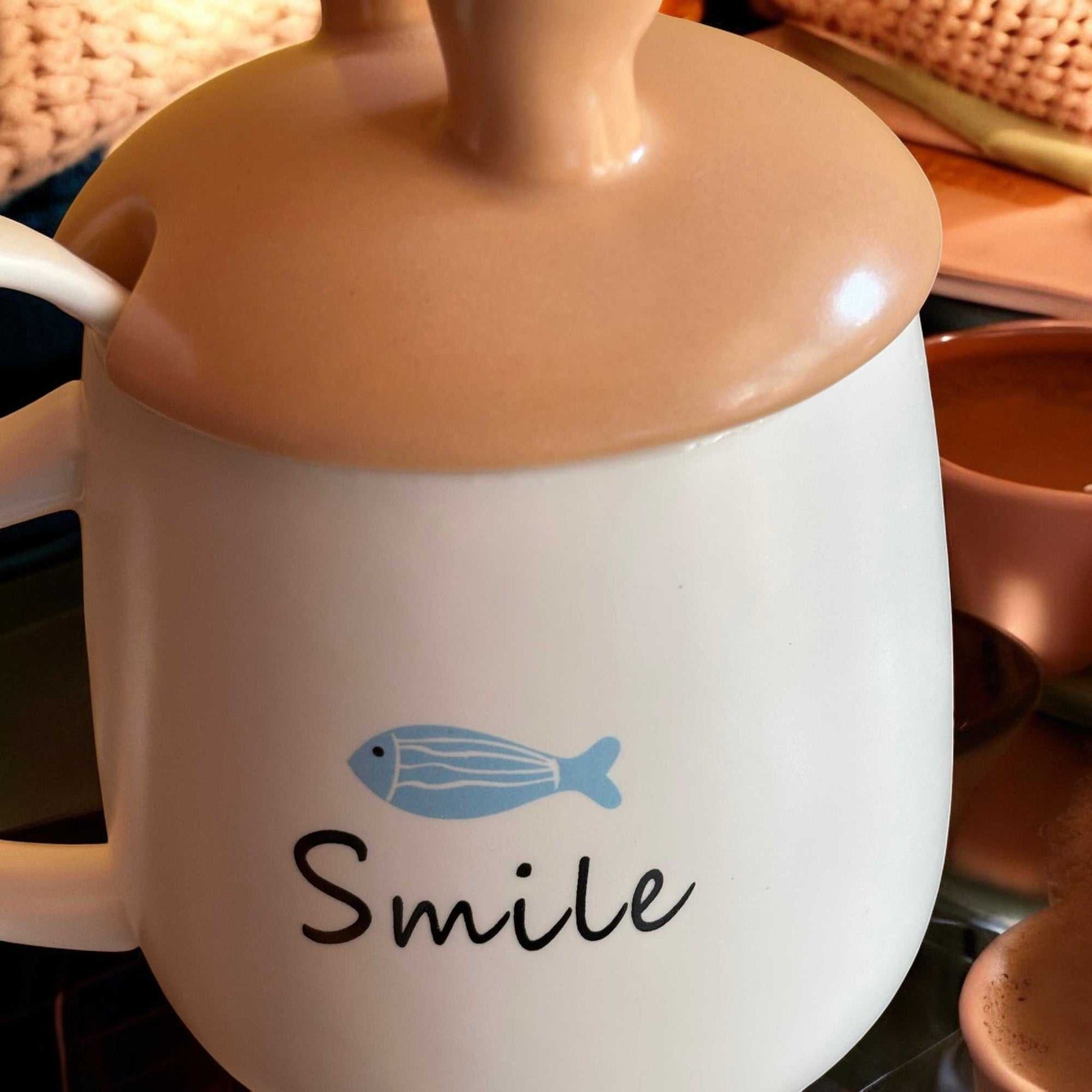 Pawsitive Vibes Cat Ceramic Cup (With Spoon and Lid)