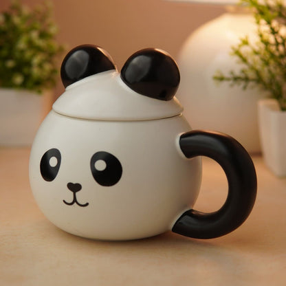 Panda Pop Ceramic Mug (With Lid)