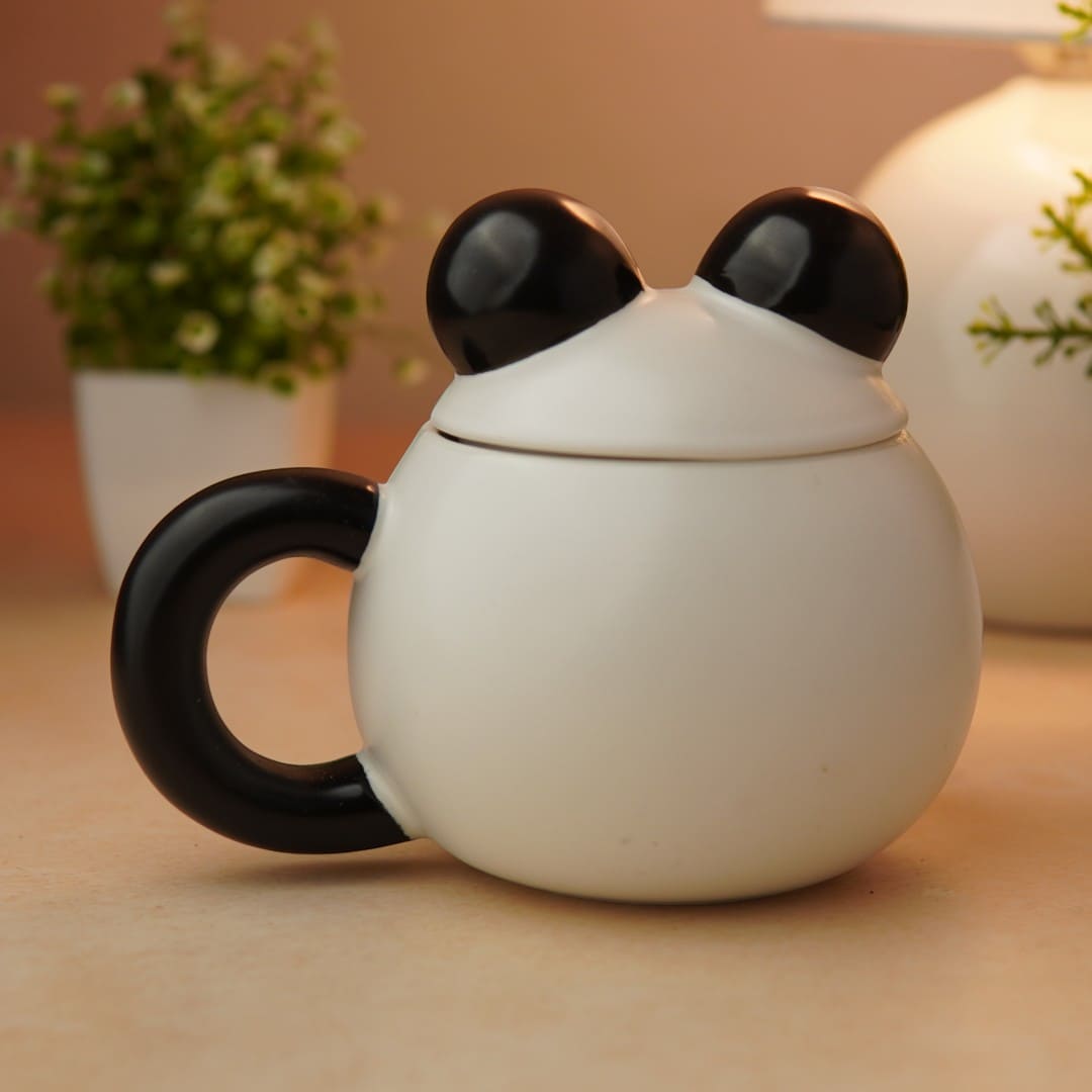 Panda Pop Ceramic Mug (With Lid)
