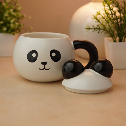 Panda Pop Ceramic Mug (With Lid)