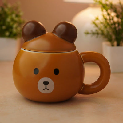 Teddy Tuck Ceramic Mug (With Lid)
