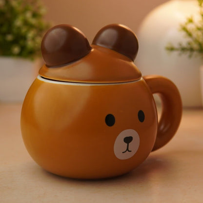 Teddy Tuck Ceramic Mug (With Lid)