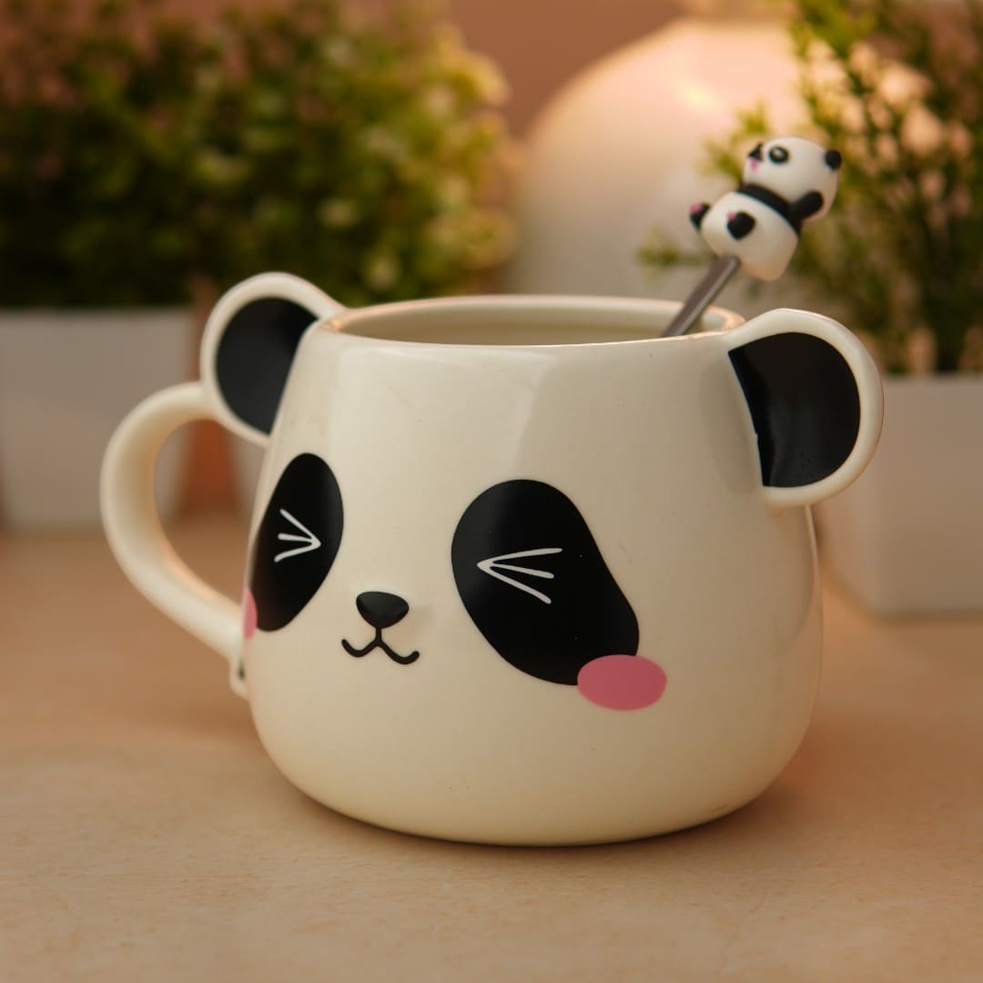 Moodie Panda Ceramic Mug (With Spoon) - The Wink