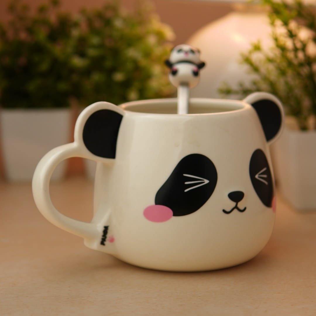 Moodie Panda Ceramic Mug (With Spoon) - The Wink