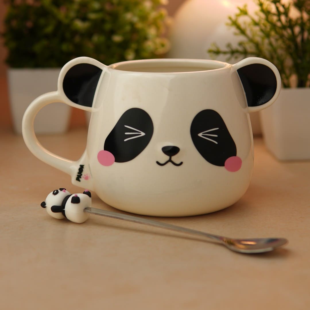 Moodie Panda Ceramic Mug (With Spoon) - The Wink