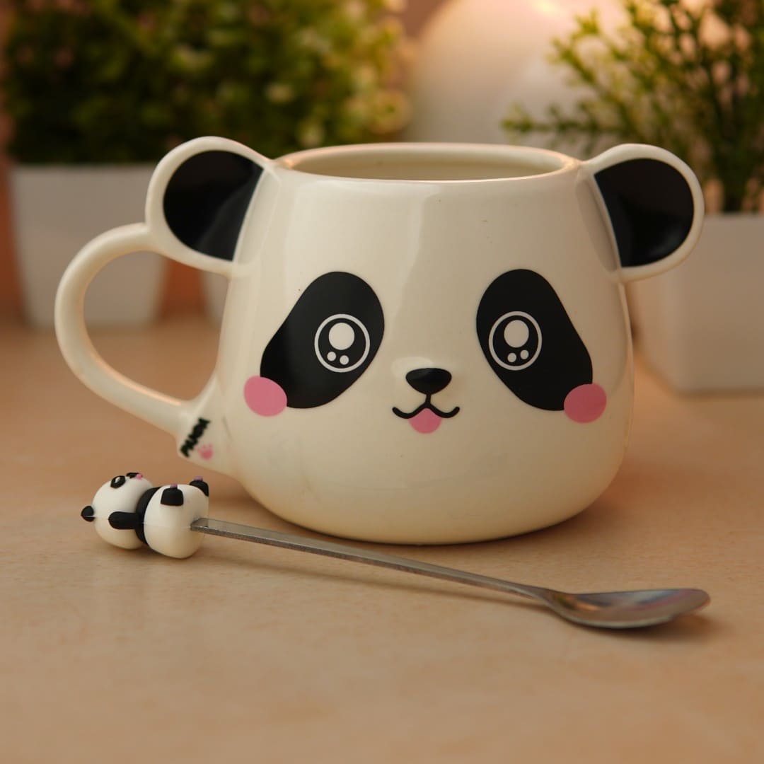 Moodie Panda Ceramic Mug (With Spoon) - The Bubbly