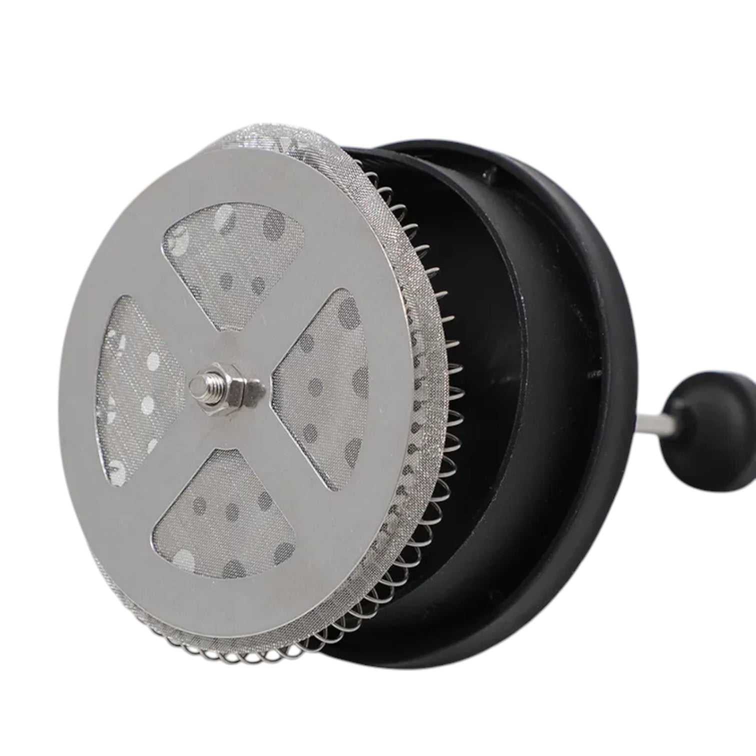 Matte Black Glass French Press with Modern Angular Grip (600 ml)