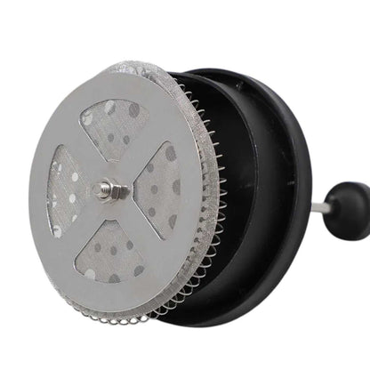 Matte Black Glass French Press with Modern Angular Grip (600 ml)