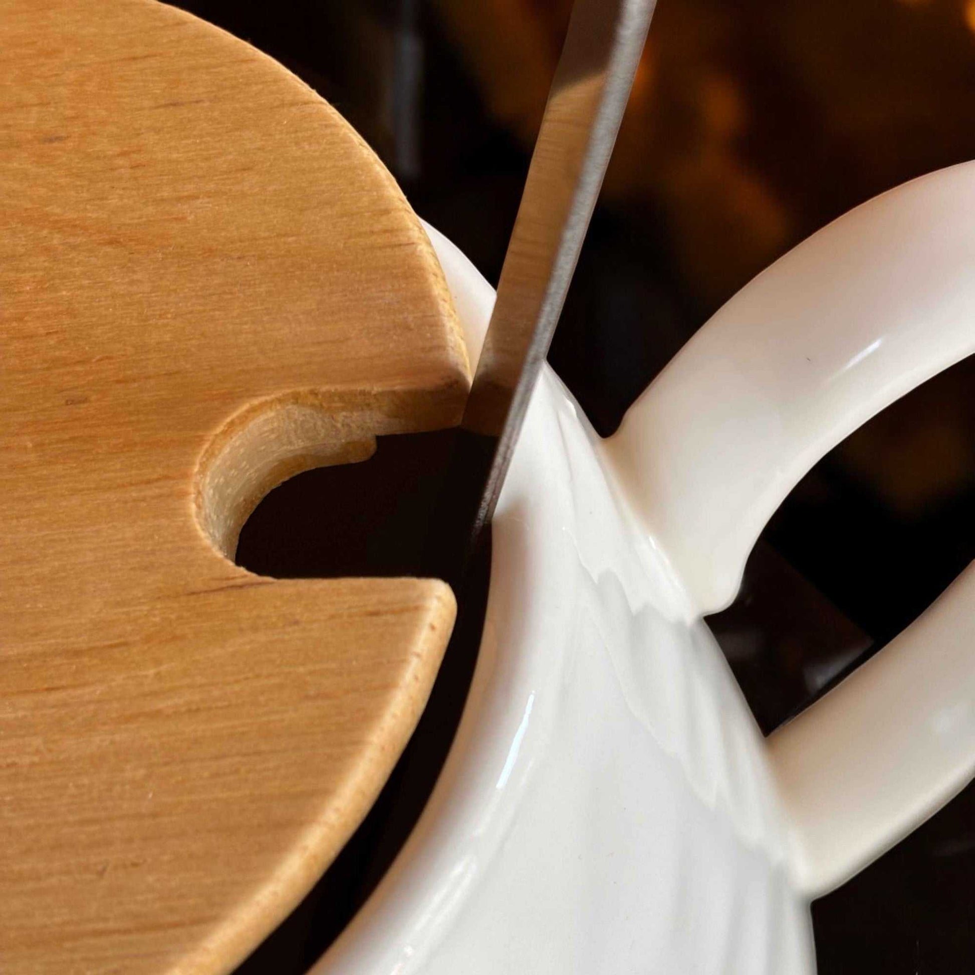 Calico Grace Ceramic Cup (With Spoon and Lid)