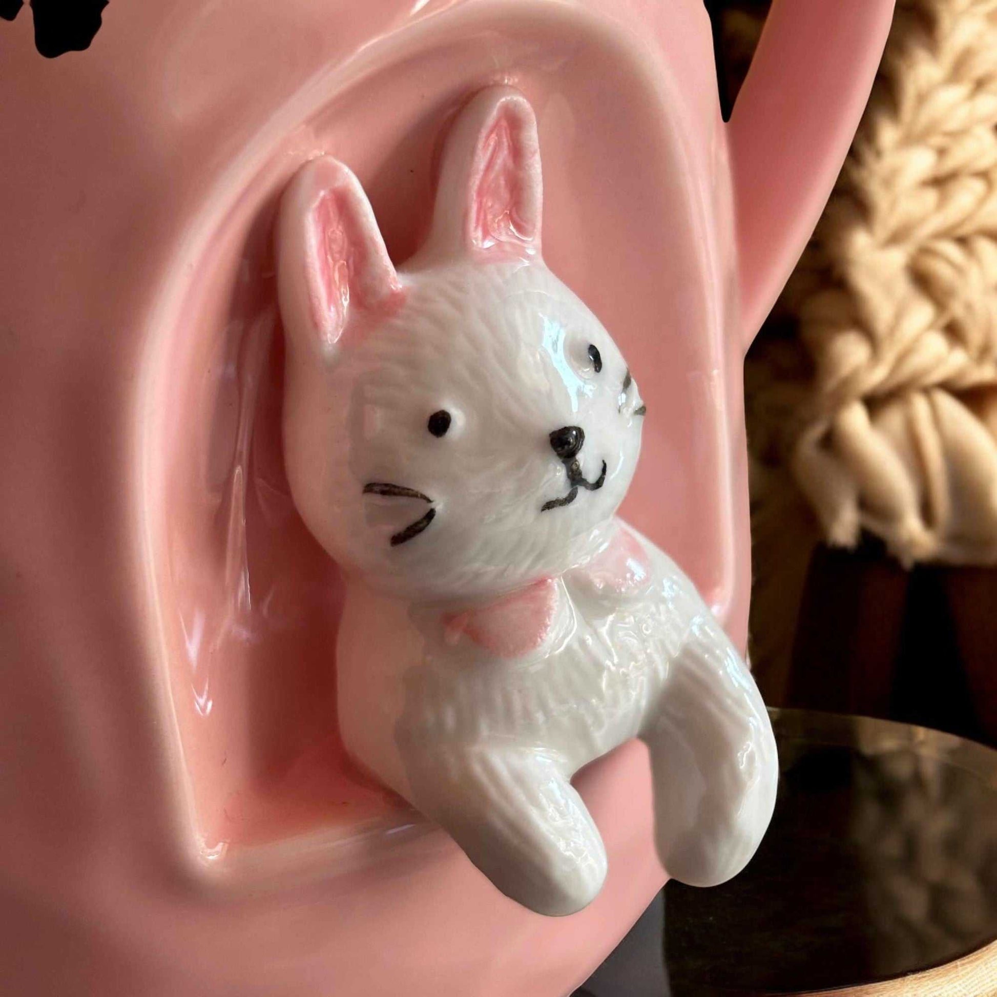 Bunny Bliss Ceramic Cup (With Spoon and Lid)