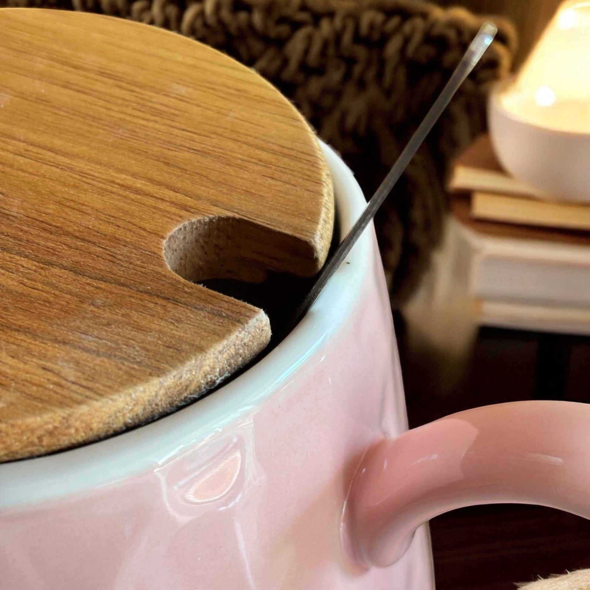 Bunny Bliss Ceramic Cup (With Spoon and Lid)