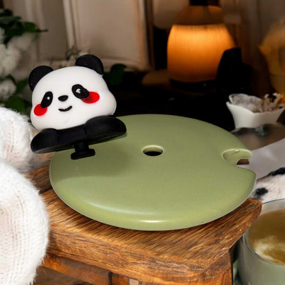 Jade Panda Ceramic Cup (With Spoon and Lid)