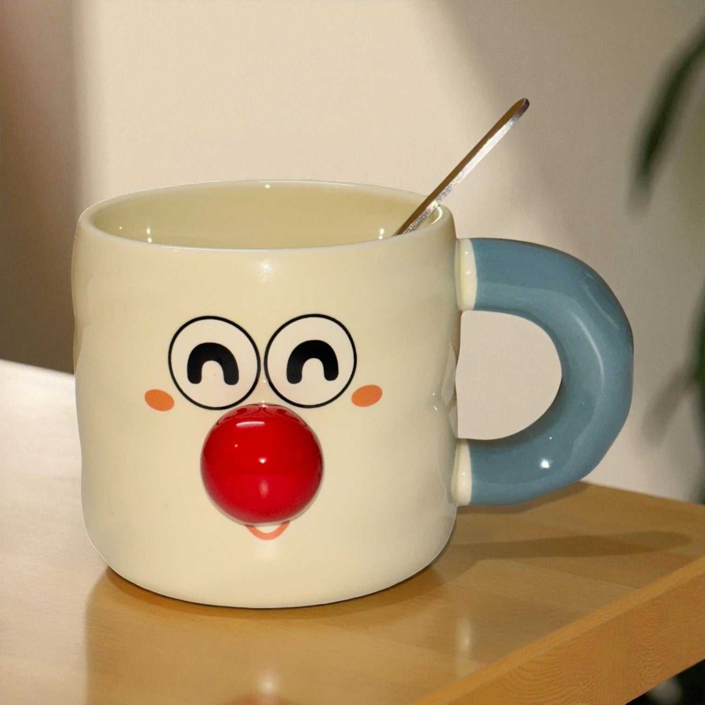 Whimsy Moods Ceramic Cup (With Spoon and Lid)