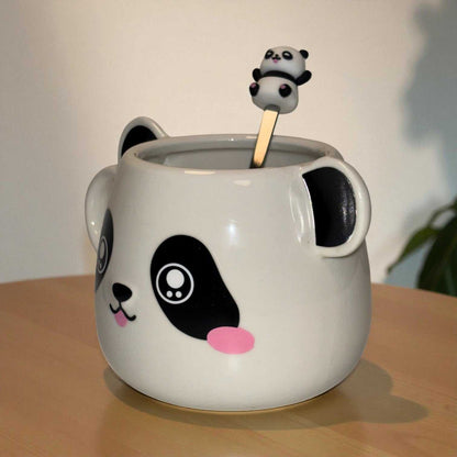 Moodie Panda Ceramic Mug (With Spoon) - The Bubbly