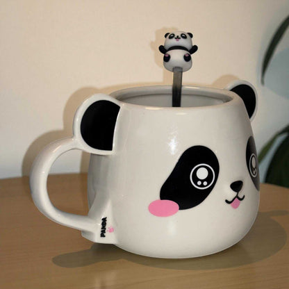 Moodie Panda Ceramic Mug (With Spoon) - The Bubbly