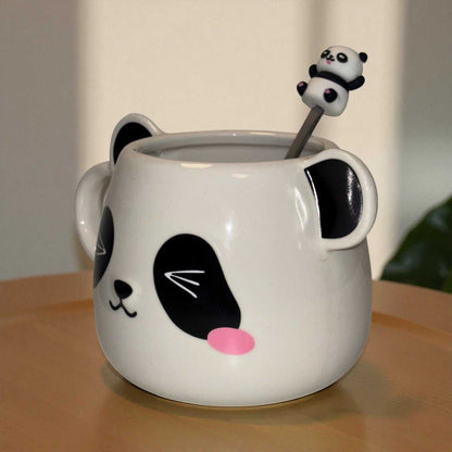 Moodie Panda Ceramic Mug (With Spoon) - The Wink