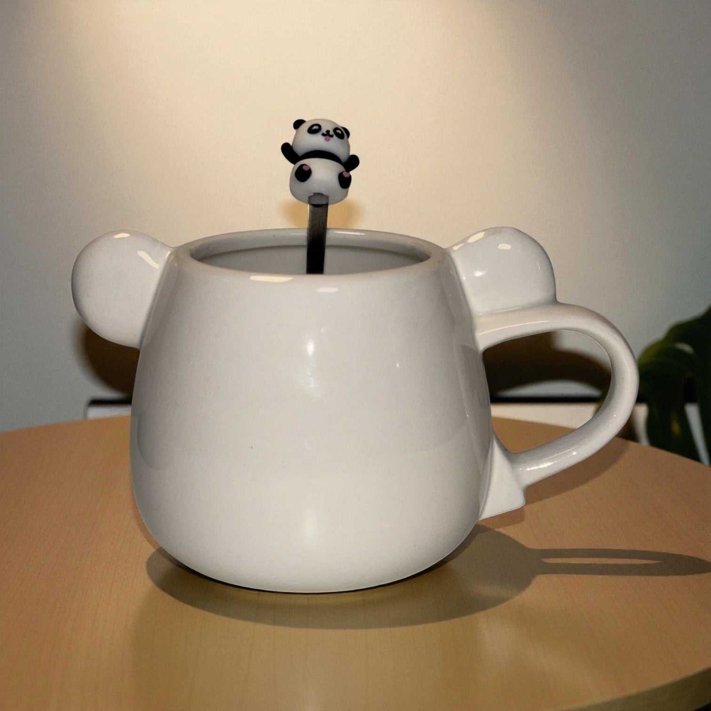 Moodie Panda Ceramic Mug (With Spoon) - The Blushy