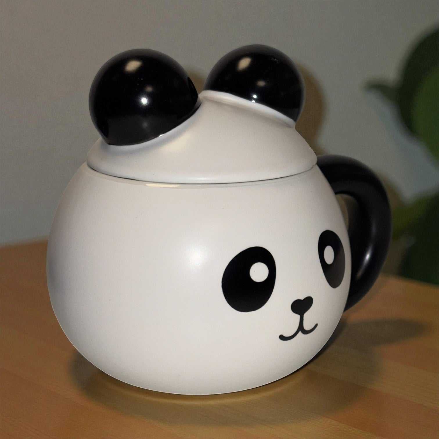 Panda Pop Ceramic Mug (With Lid)