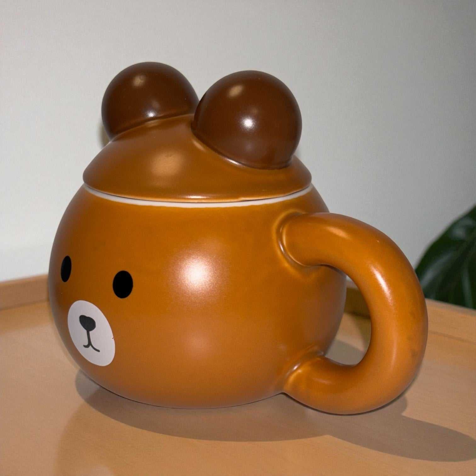 Teddy Tuck Ceramic Mug (With Lid)