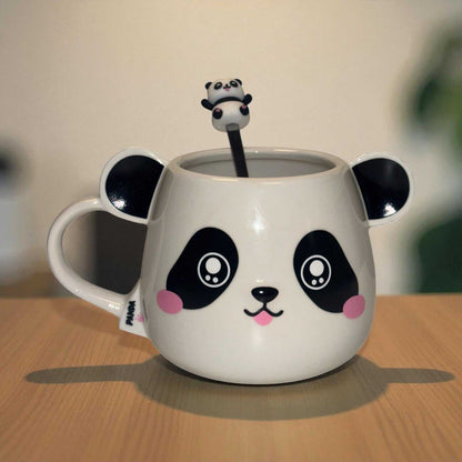 Moodie Panda Ceramic Mug (With Spoon) - The Bubbly